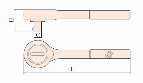 120 Non Sparking Ratchet Wrench