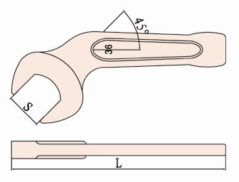 141B Non Sparking Bent Striking Wrench
