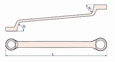 151A Non Sparking Double Box End Offset Wrench