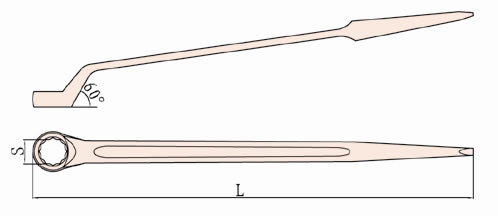 154 Non Sparking Box Construction Wrench with Pin