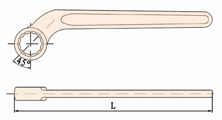157 Non Sparking Single Bent Box End Wrench