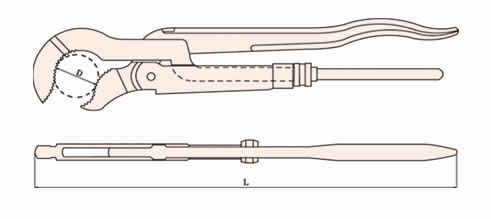 128A Swedish Type Non Sparking Pipe Wrench