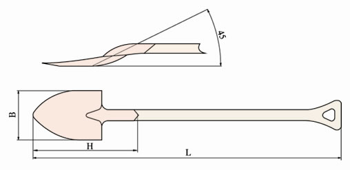 200A Non Sparking Round Point Shovel