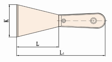204C Non Sparking Putty Knife with Wooden Handle