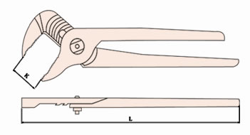 251 Non Sparking Groove Joint Pliers