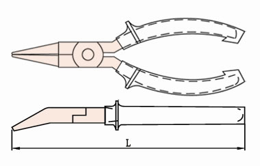 255A Non Sparking 45 Degree Bent Nose Pliers