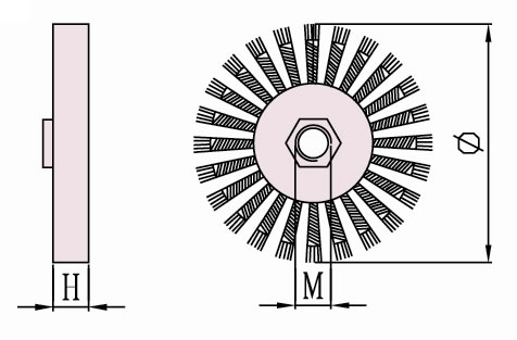 289 Non Sparking Wheel Brush