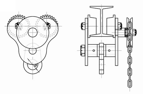 307B Non Sparking Trolley for Chain Hoist
